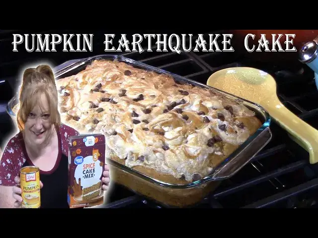 'Video thumbnail for PUMPKIN EARTHQUAKE CAKE RECIPE | It's Fall Y'all Bake With Me Easy Cake Recipe'
