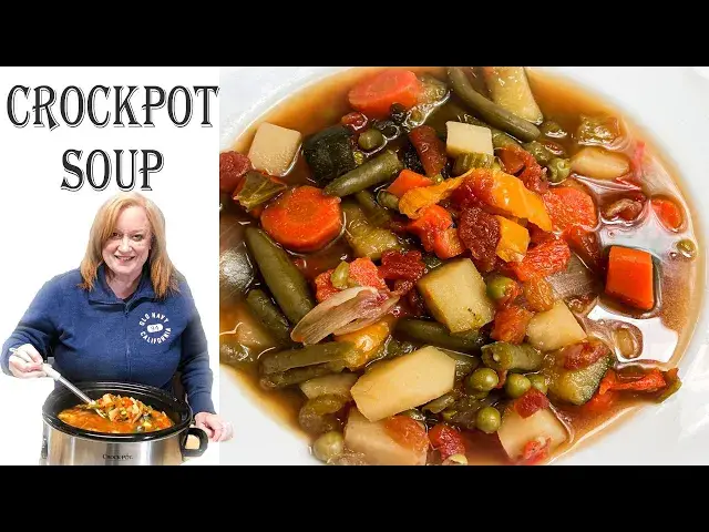 'Video thumbnail for CROCKPOT MEATLESS SOUP RECIPE | A Slow Cooker Loaded Full of Delicious Vegetables'