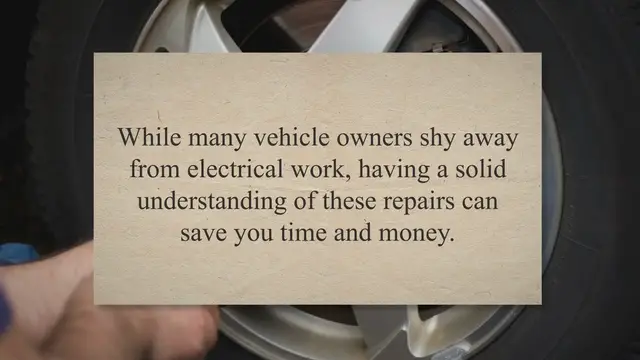 'Video thumbnail for Mastering Basic Electrical Repairs: A Mechanic's Guide'