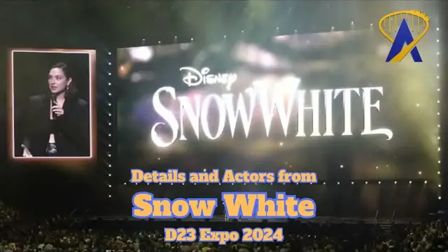 'Video thumbnail for Disney Live Action Snow White Stars at D23 2024'