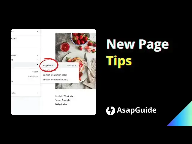 'Video thumbnail for How to Add a New Page in Google Docs'