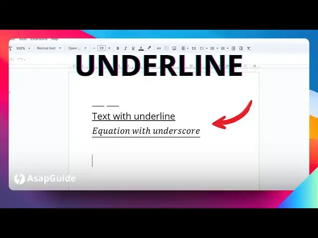 'Video thumbnail for How to Create Underscore in Google Docs'