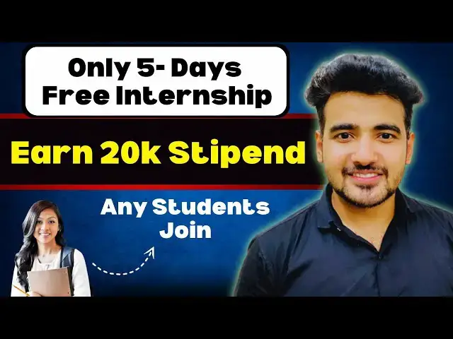 'Video thumbnail for Only 5- Days Internships | Earn Rs.5000/Week | Work From Home Internship | Any College Student Apply'