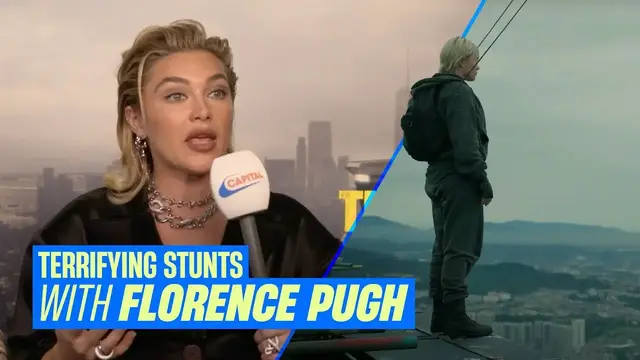'Video thumbnail for Florence Pugh on her daring stunt in Thunderbolts* | Capital'