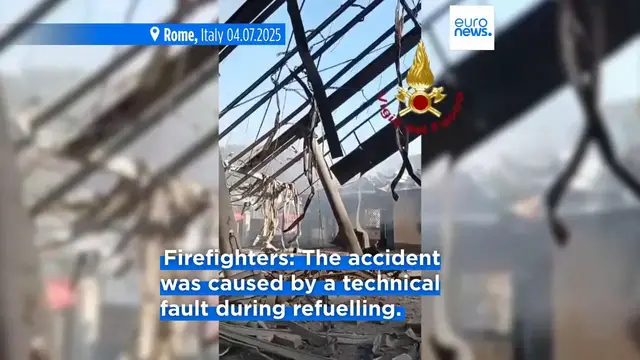 'Video thumbnail for Rome petrol station explosion injures 25, damages buildings and vehicles'
