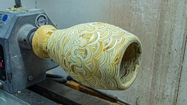 'Video thumbnail for Woodturning and Carving - My Biggest and Most Beautiful Vase from Plywood'
