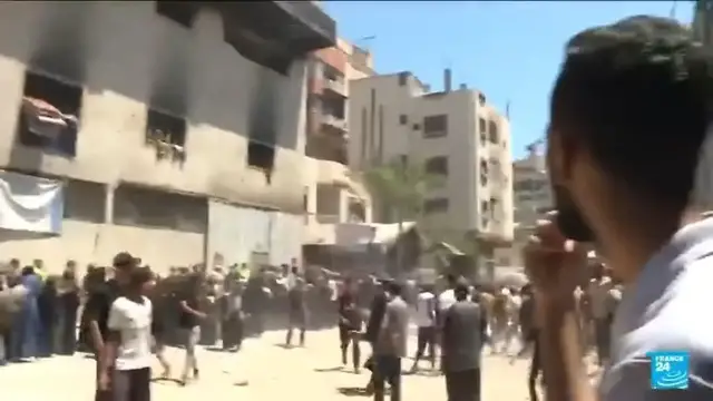 'Video thumbnail for Israeli strikes kill dozens in Gaza as UN calls for safe access to aid'
