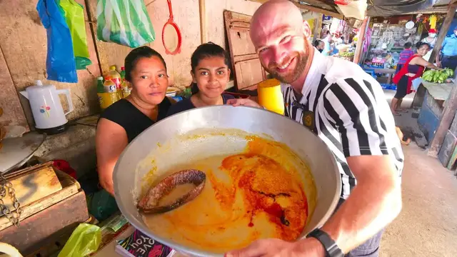 'Video thumbnail for Exotic NICARAGUAN STREET FOOD!! Mercado Municipal Tour in Granada, Nicaragua!!'