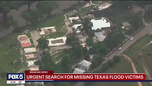 'Video thumbnail for Trump responds as death toll rises in Texas flood tragedy'