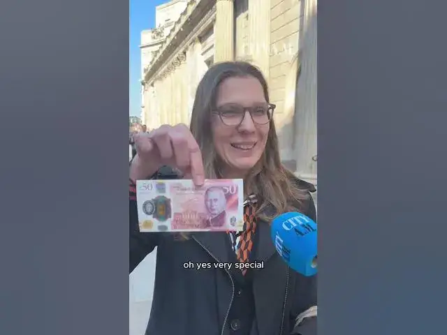 'Video thumbnail for Londoners react to new King Charles banknotes, which have been issued for the first time'