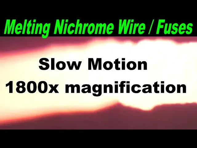 'Video thumbnail for Nichrome & Fuses melting at 1800X magnification! Slow motion microscope #Joyalens JL246MS #review'