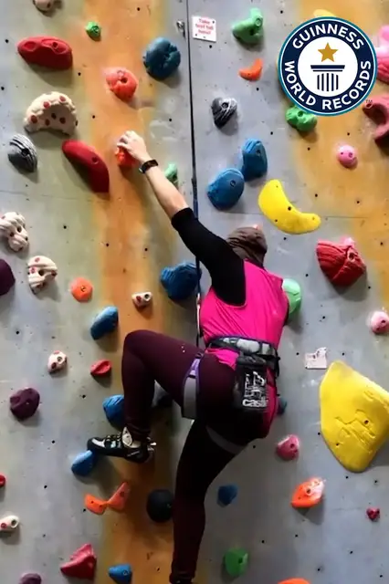 'Video thumbnail for Defying Limits one-handed climbing to a Guinness World Records'
