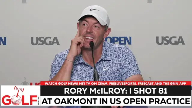 'Video thumbnail for Rory McIlroy shot 81 in US Open practice round at Oakmont'