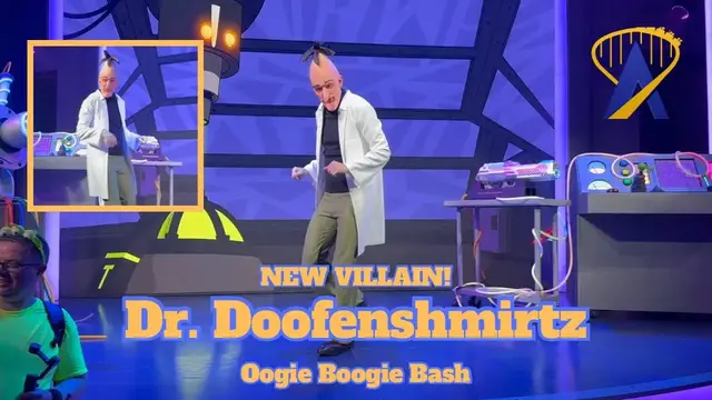 'Video thumbnail for Dr Doofenshmirtz at Disneyland's Oogie Boogie Bash 2024'