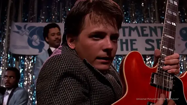'Video thumbnail for Marty McFly's 'Back to the Future' guitar is missing and Gibson wants your help'