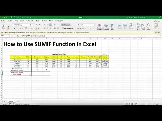 'Video thumbnail for Cách sử dụng hàm SUMIF trong Excel'