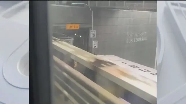 'Video thumbnail for Bus crash at Port Authority Bus Terminal'