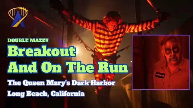 'Video thumbnail for Breakout and On the Run (New) Haunted House at The Queen Mary's Dark Harbor: The Spirits Rise 2024'