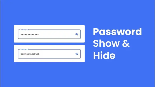'Video thumbnail for How to make Password Show Hide using HTML CSS & JavaScript'