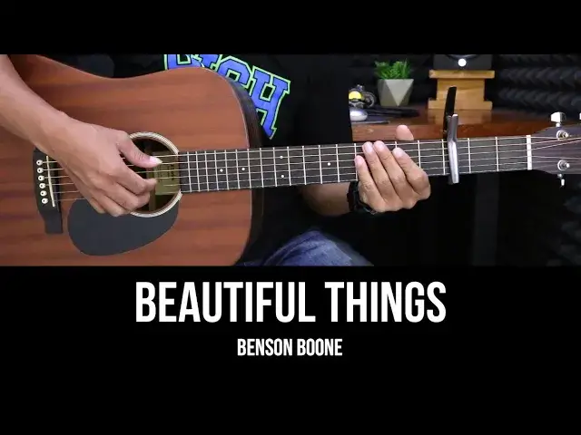 'Video thumbnail for Beautiful Things - Benson Boone | EASY Guitar Tutorial with Chords - Guitar Lessons'