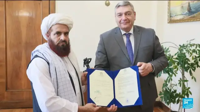 'Video thumbnail for Russia becomes first country to recognise Taliban govt in Afghanistan'