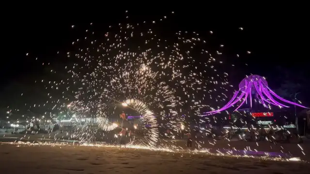 'Video thumbnail for White Beach, Koh Chang, Thailand -  Fire Show'