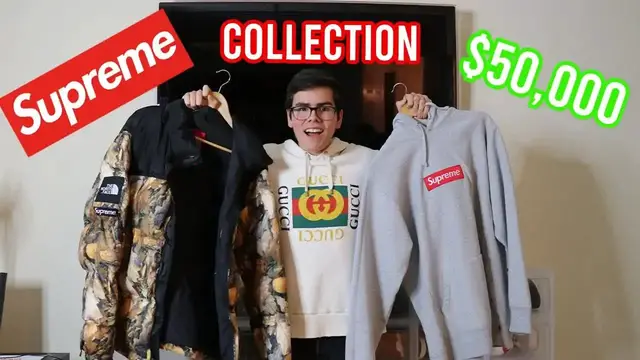 'Video thumbnail for 18 YEAR OLD SHOWS OFF $50,000 SUPREME COLLECTION'