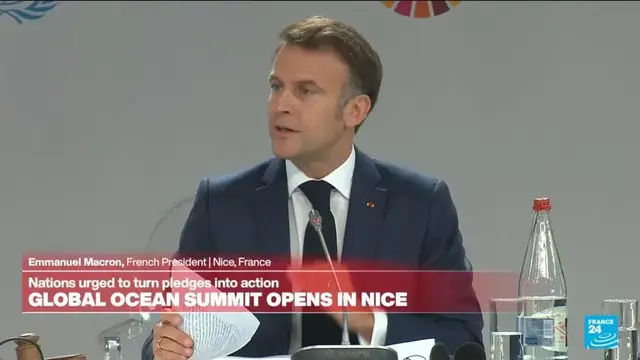 'Video thumbnail for Macron opens UN ocean summit with call for multilateral mobilisation'