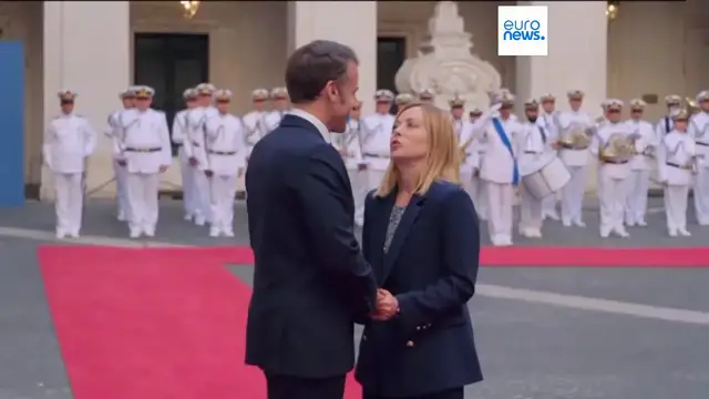 'Video thumbnail for Meloni meets Macron and Fico with war in Ukraine topping talks agenda'