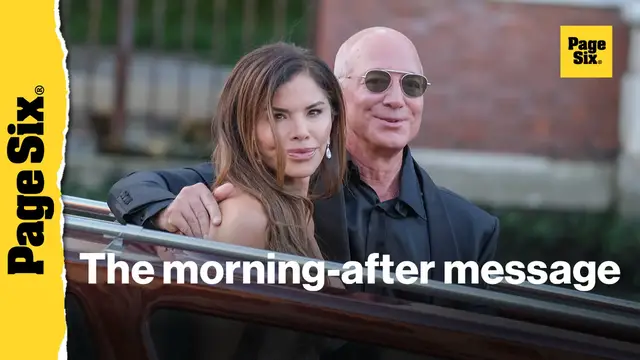 'Video thumbnail for What Lauren Sánchez told Jeff Bezos the morning after their star-studded wedding'