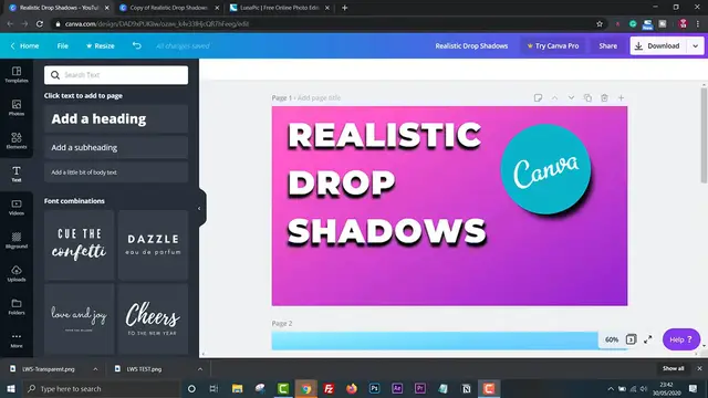 'Video thumbnail for THE BEST DROP SHADOW EFFECT IN CANVA - FREE (NO SHARP EDGES)'
