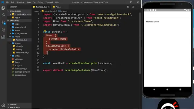 'Video thumbnail for React Native Tutorial  #21 - Navigating Around'