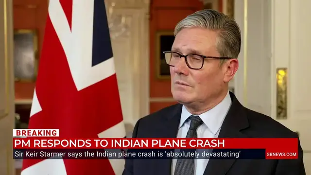 'Video thumbnail for Air India crash: Prime Minister Sir Keir Starmer reacts to ‘devastating’ tragedy'