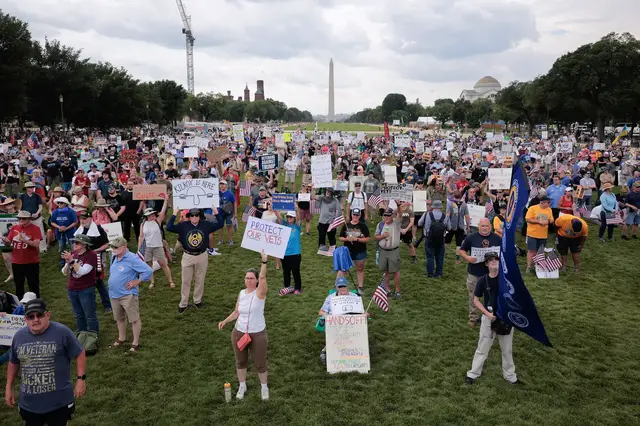 'Video thumbnail for Veterans' protest in US: Nationwide rally demands president protect rights'