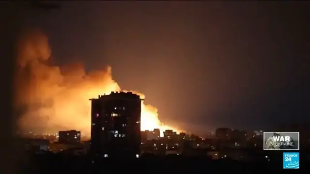 'Video thumbnail for Russia hits Ukraine with largest missile and drone barrage since war began'