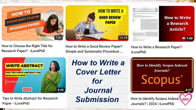 'Video thumbnail for How to Write a Cover Letter For Journal Submission - iLovePhD'