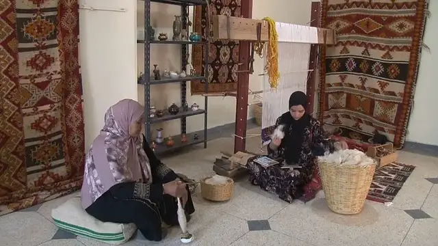 'Video thumbnail for In Morocco, women keep the art of traditional rug-weaving alive'
