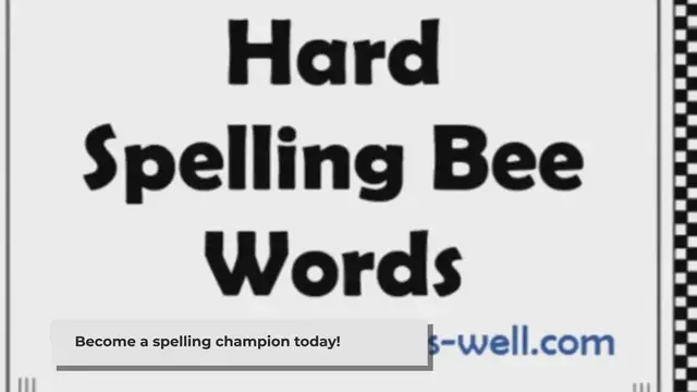 'Video thumbnail for Master 9 Hard Spelling Bee Words'