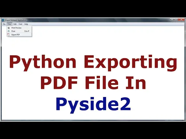 'Video thumbnail for Python Export File as PDF with Pyside2 [Qt For Python ]'