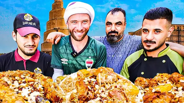 'Video thumbnail for Iraqi Street Food Kings!! Massive Iraqi Food Feast in Baiji, Iraq!!'