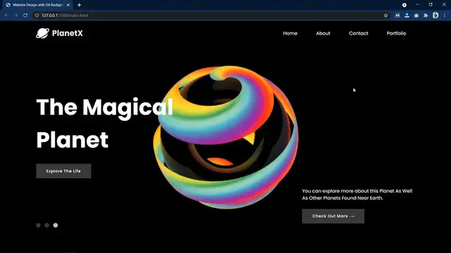 'Video thumbnail for How To Make A Website Design With GIF Background Using HTML And CSS'