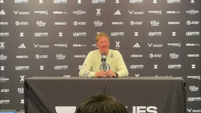 'Video thumbnail for Philadelphia Union head coach Jim Curtin after their 4-3 Leagues Cup win over New York Red Bulls'