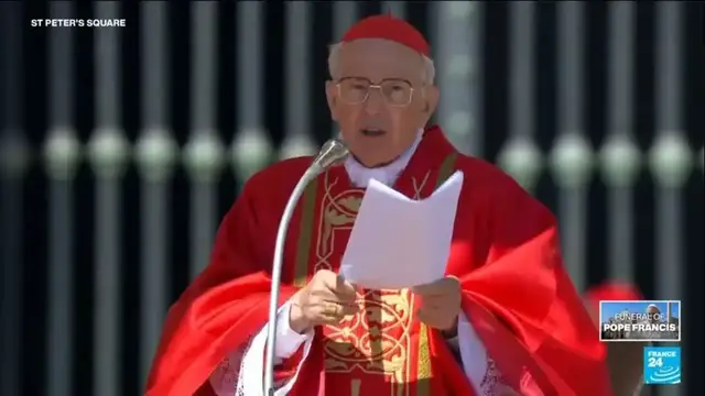 'Video thumbnail for REPLAY – Funeral of Pope Francis: Homily by Cardinal Giovanni Battista Re'