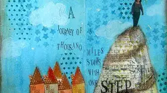 'Video thumbnail for Mixed Media Art Journal Page - Journey'
