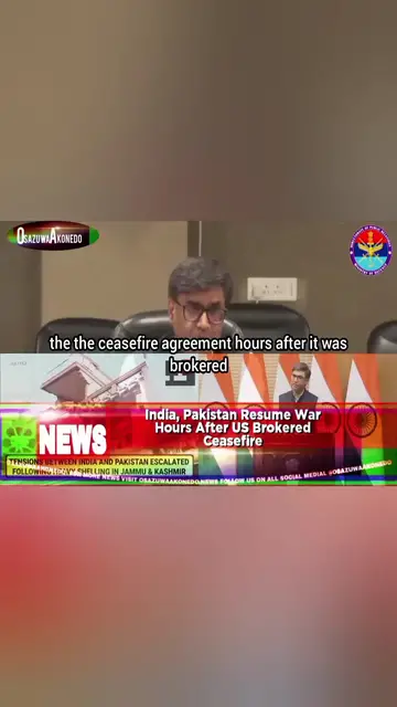 'Video thumbnail for India, Pakistan Resume War Hours After US Brokered Ceasefire '