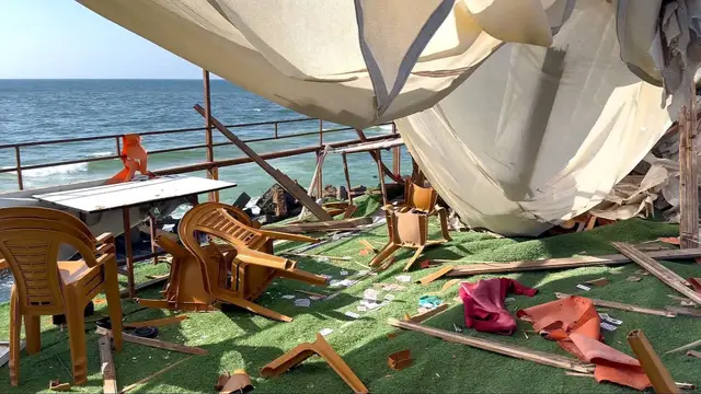 'Video thumbnail for Israeli naval strike kills over 30 civilians at Gaza cafe, including women and children'