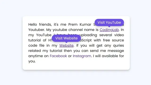 'Video thumbnail for Navigation Links Hover Animation using HTML And CSS _ CSS Tooltip Animation'