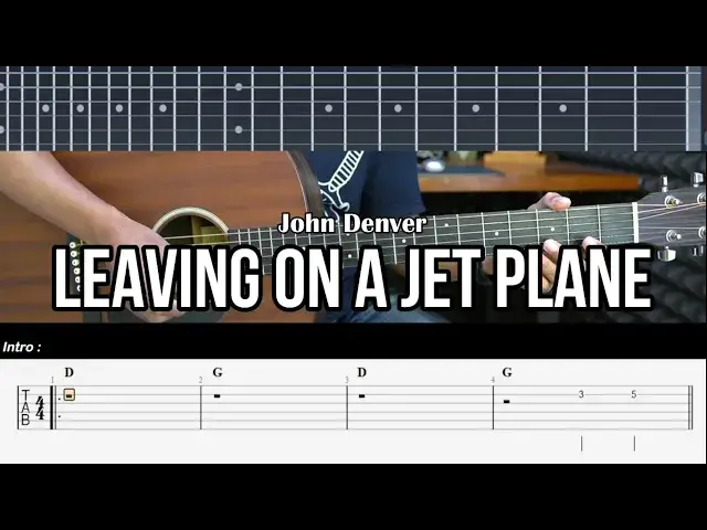 'Video thumbnail for Leaving on a Jet Plane - John Denver |  EASY Guitar Lessons TABS'