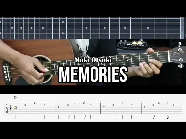 'Video thumbnail for Memories (Ost. One Piece) - Maki Otsuki | EASY Guitar Lessons TAB for Beginners - Guitar Tutorial'