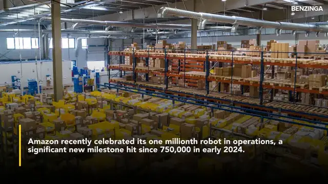 'Video thumbnail for Amazon Hits 1 Million Robots, Should Human Workers Be Worried?- Company Says 'Creating New Career Opportunities''